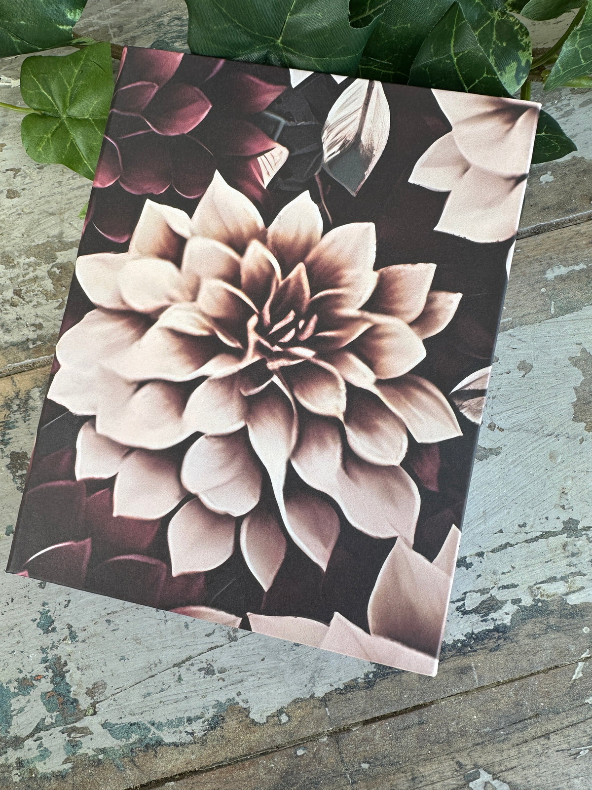 Jotter Pad Floral Burgundy Beige