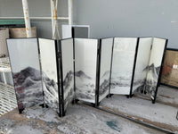 Chinese 8 paneled folding screen Art work Cloud Mountain