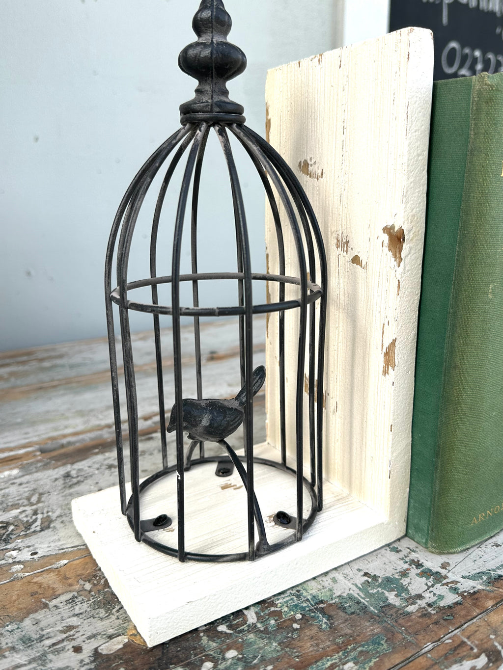 Book ends Bird cage