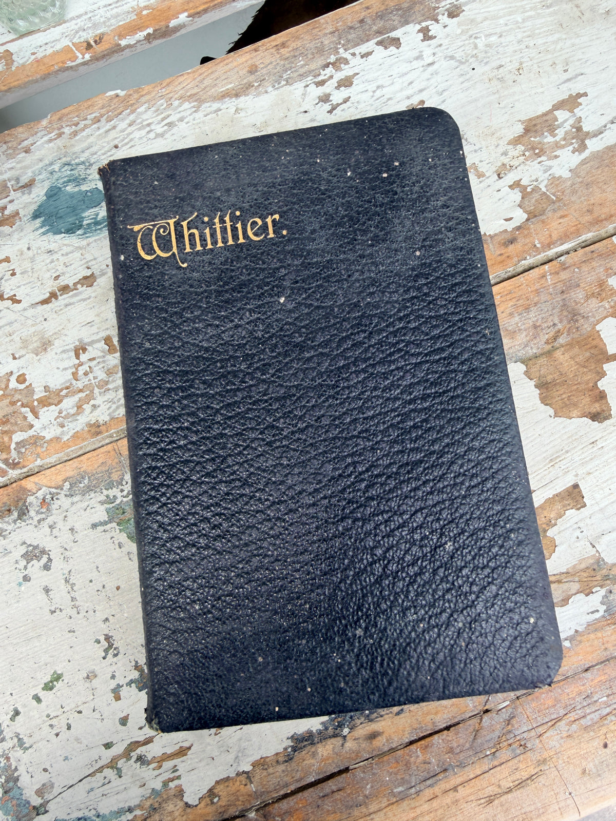 Poems of Whittier Vintage Black book