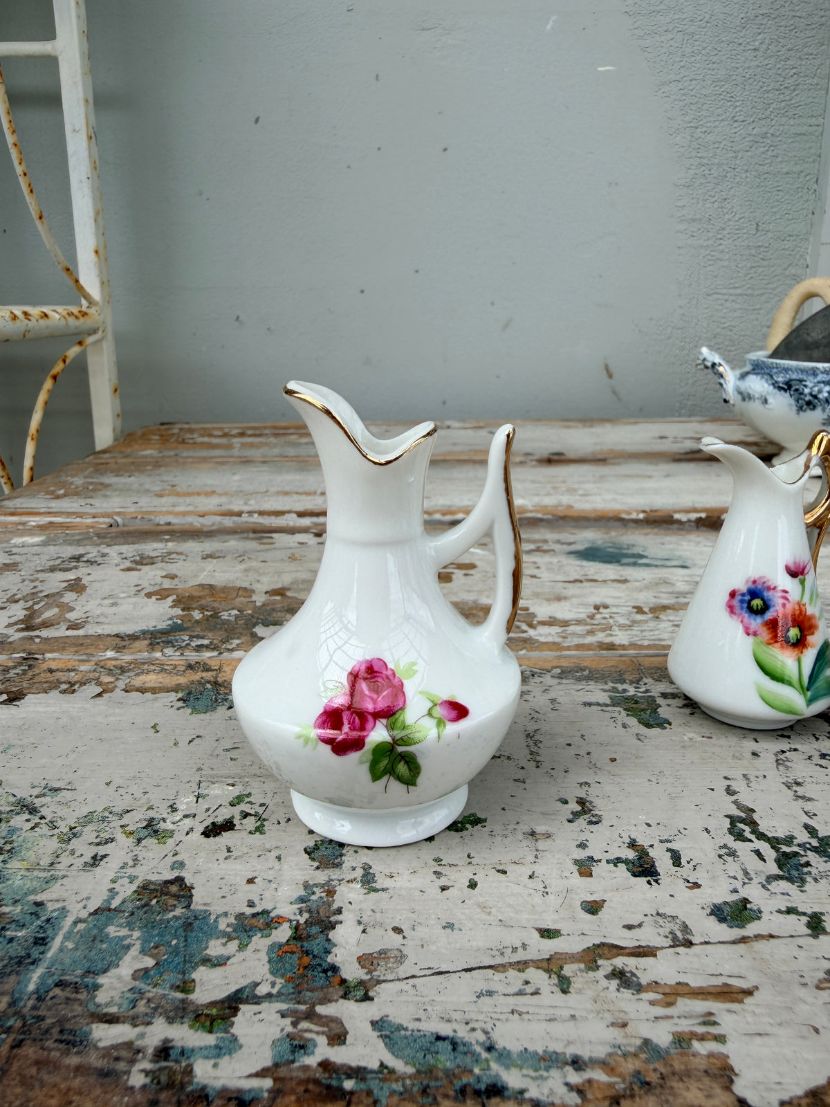 Tiny Floral porcelain jug - choose your design