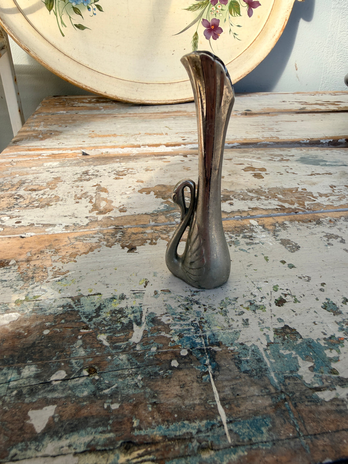 Silverware Mini Swan bud vase