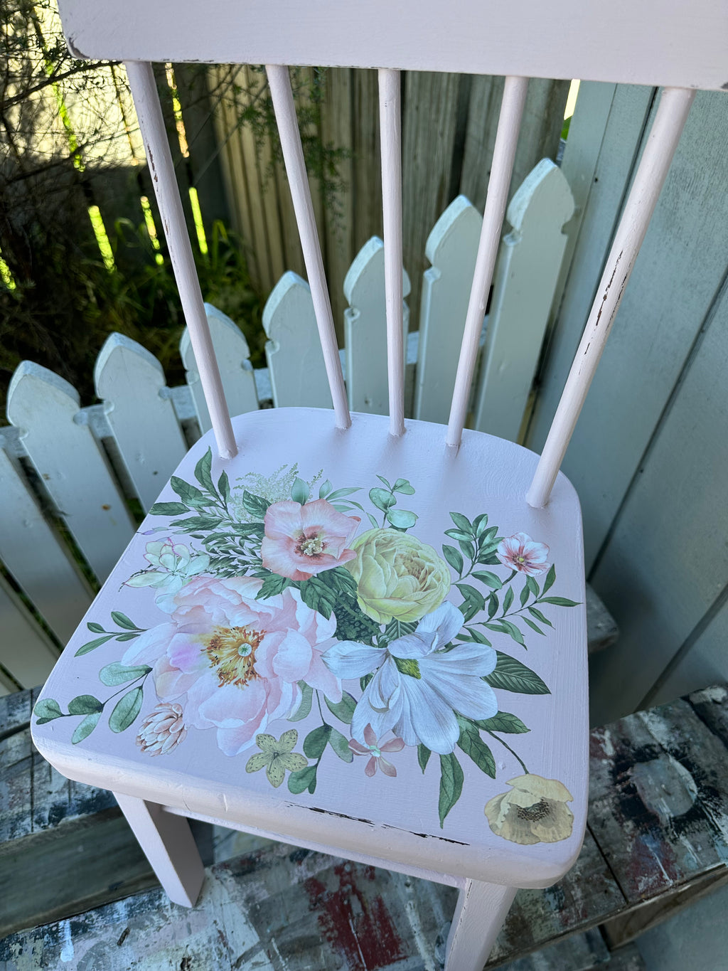 Small Pink Shabby Chic chair - painted ex the PMV studio