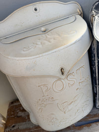 Post Box Rustic antique white | Vintage Metal Letter Box | Paint Me Vintage