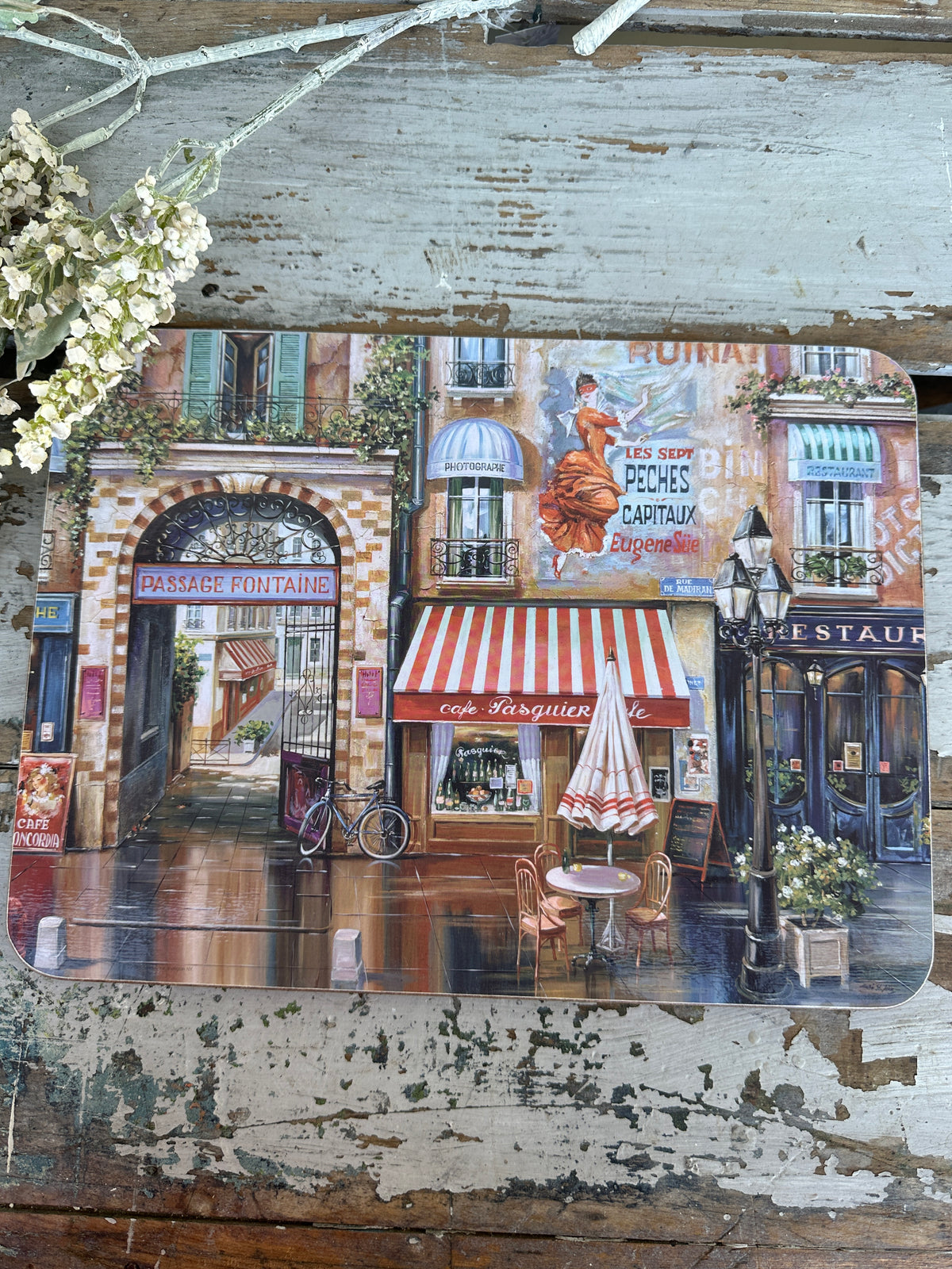 French Shop Scenes place mats sold individually