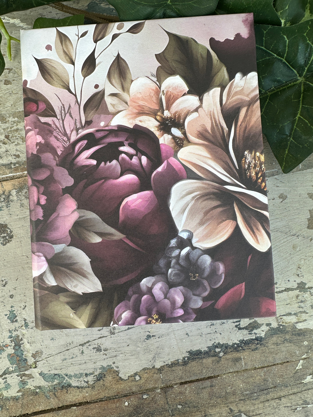 Jotter Pad Floral Burgundy Beautiful