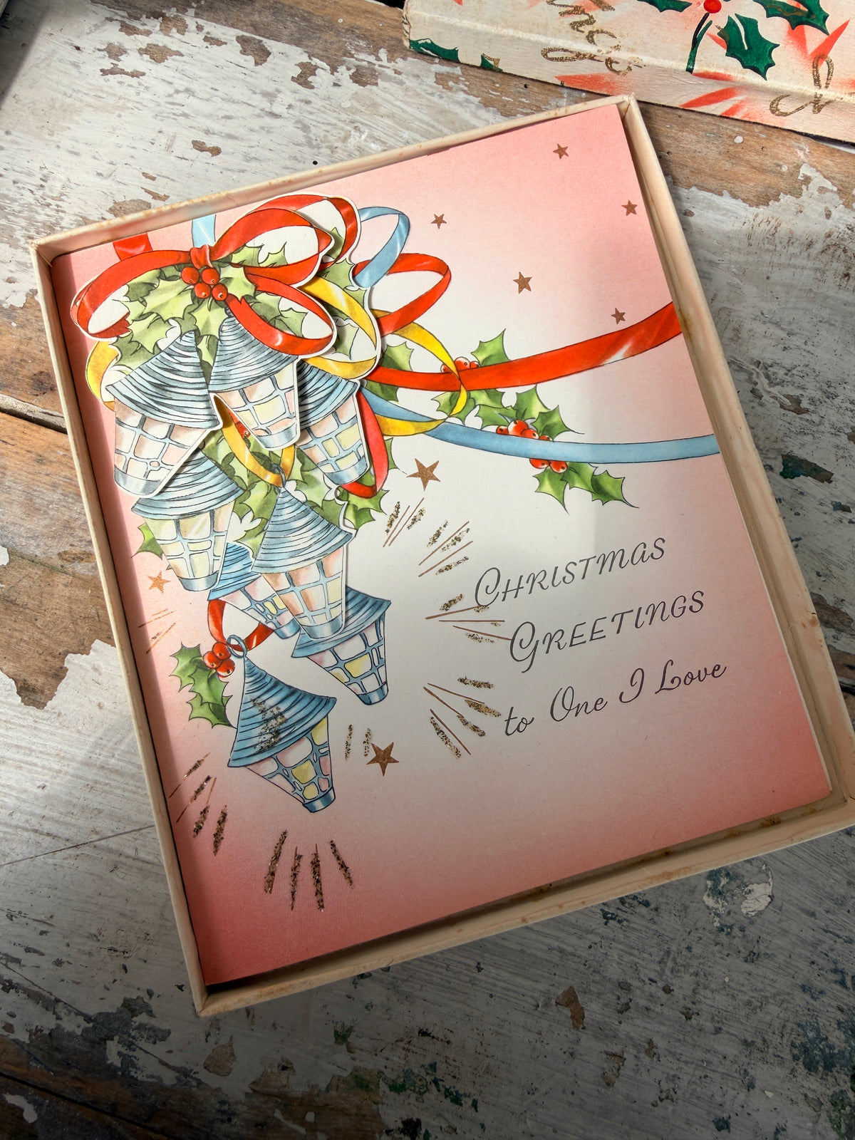 Vintage Christmas Card in box - choose your design