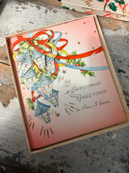 Vintage Christmas Card in box - choose your design