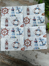 Welcome Aboard Napkin for Decoupage