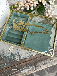 Glass and Gold jewelry box