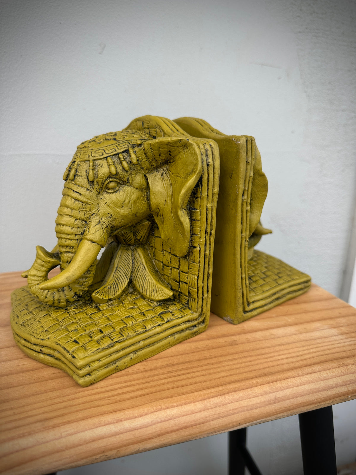 Elephant Bookends in French Country style