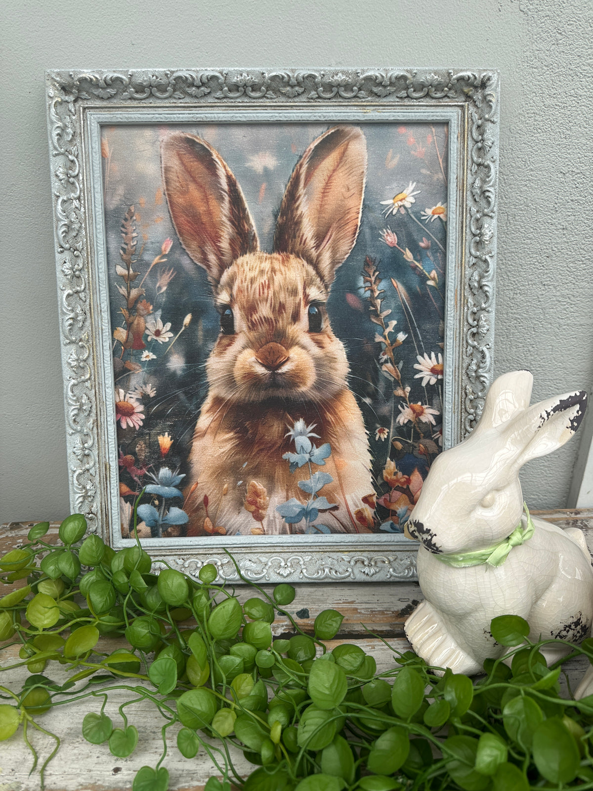 Vintage framed Beautiful Bunny