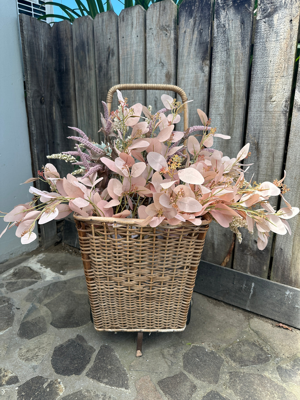 Wicker Shopping Trolley 