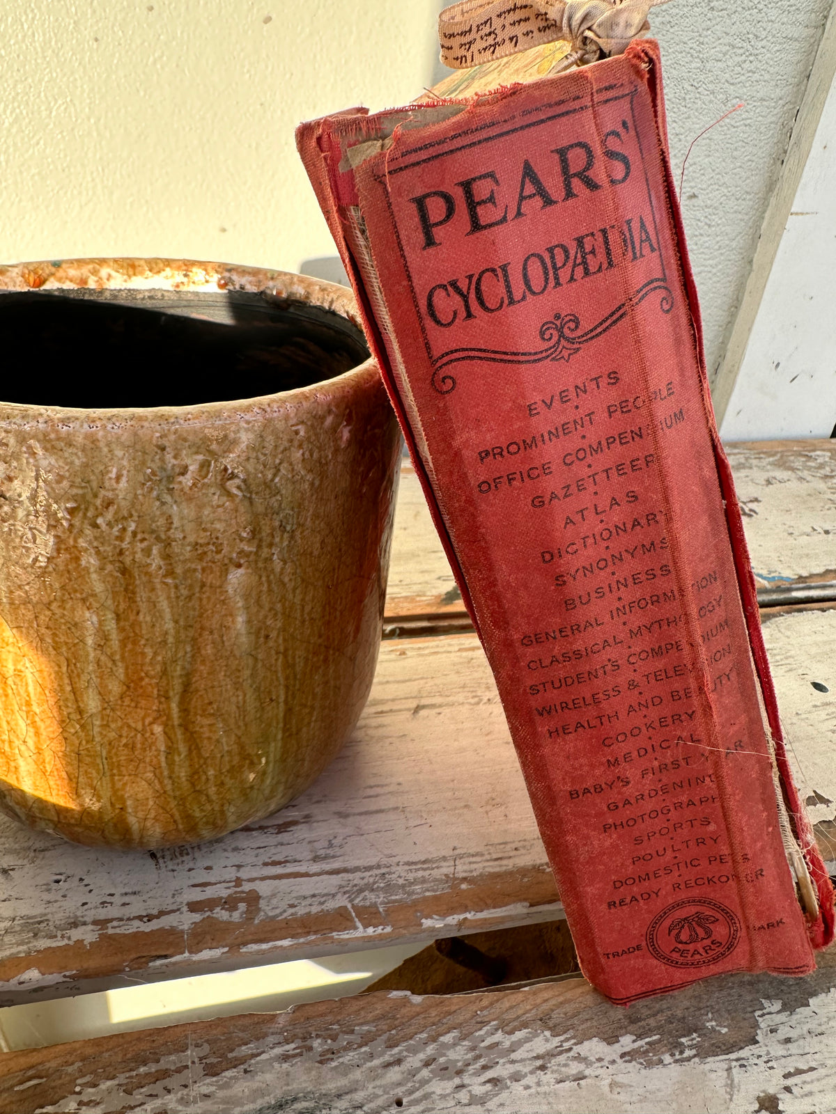 Book Vintage red Pears Cyclopaedia