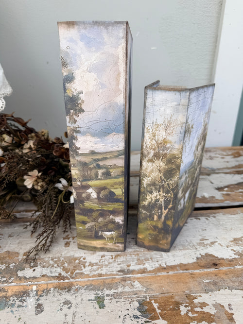 Book box Landscape large with cow