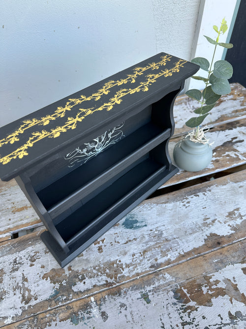 Tabletop Black Shelf w Chicken