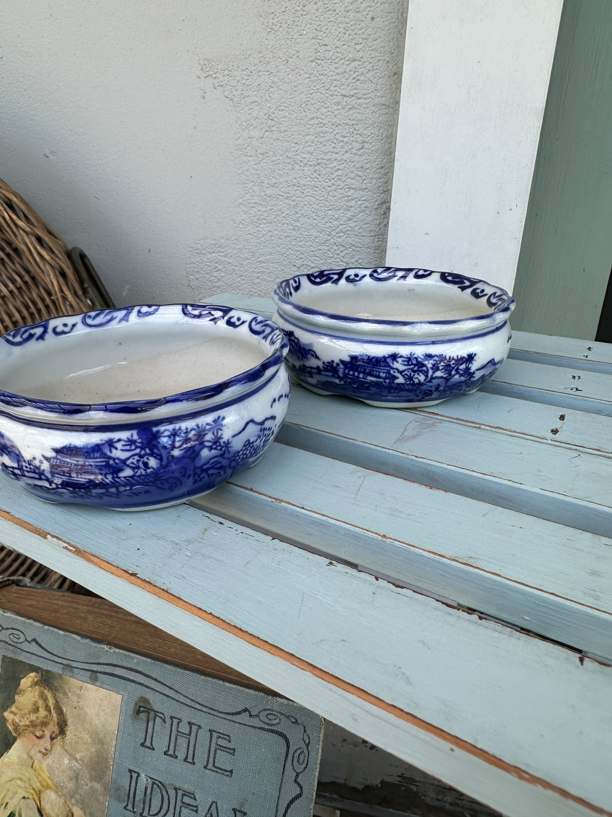 Blue & White planter dish