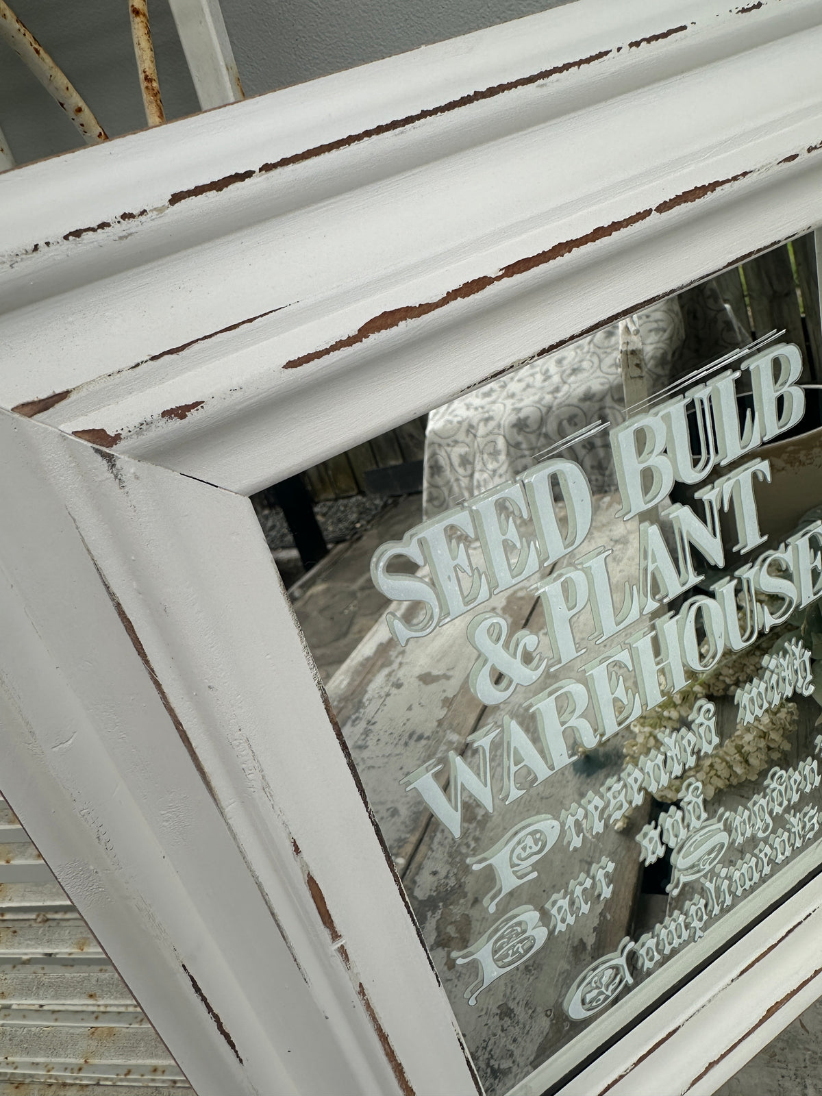 White Typography Mirror 