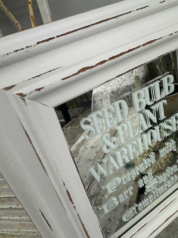 White Typography Mirror 