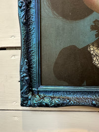 Cosette Artwork in Blue & Turquoise metallic frame