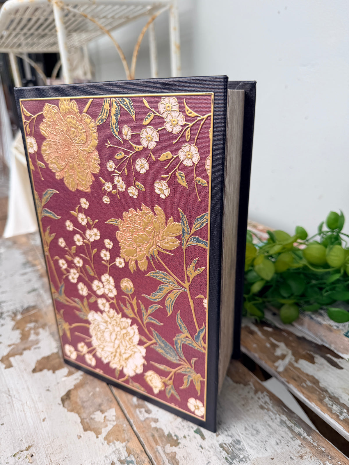 Book Box Gilded Floral