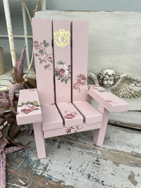 Handmade Pink & Floral mini chair