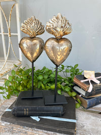 Milagro Heart Locket on Black Stand