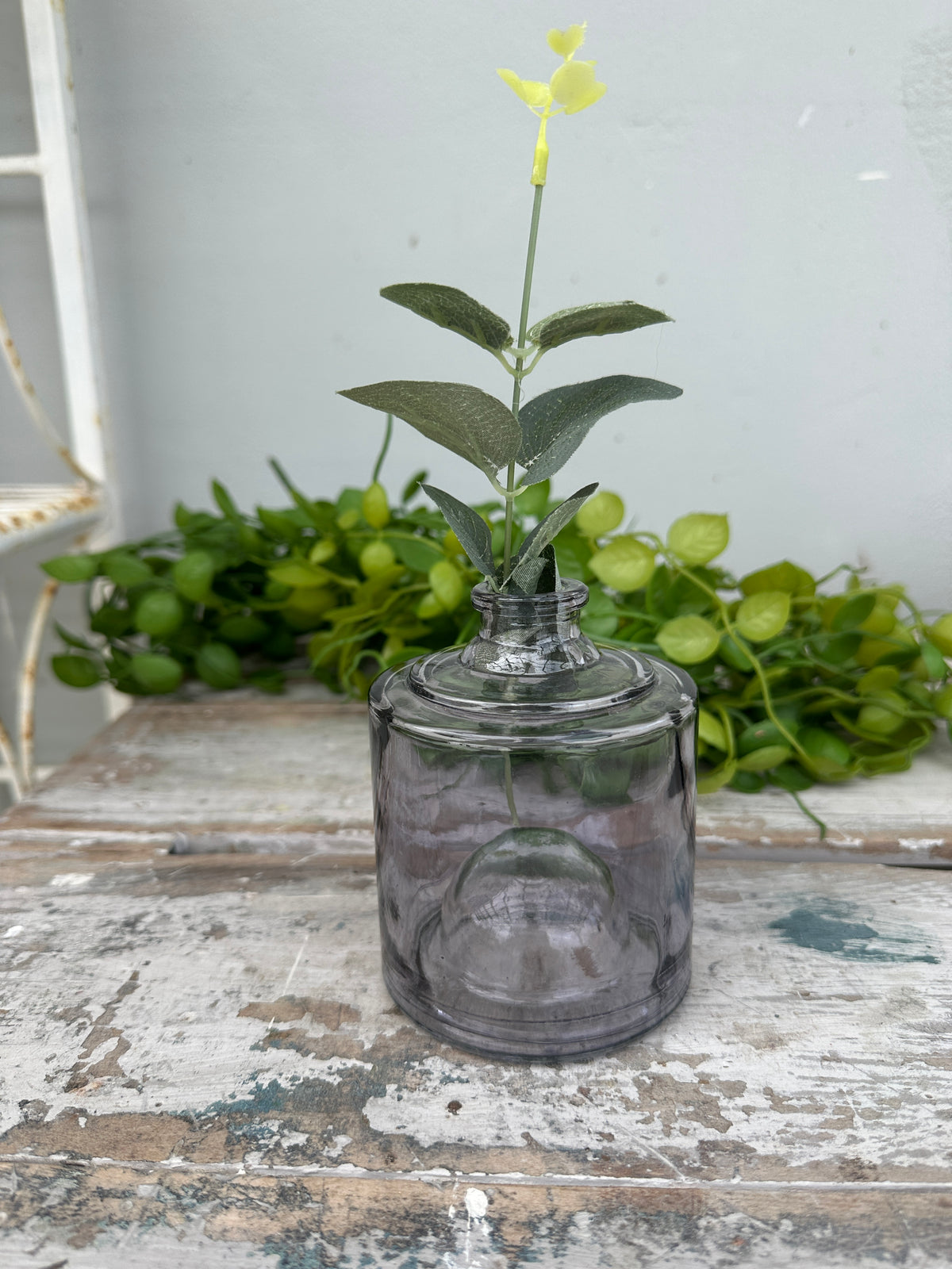 Glass bottle lilac shaded