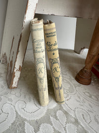 French Lettres de mon Moulin Vintage Book cream small