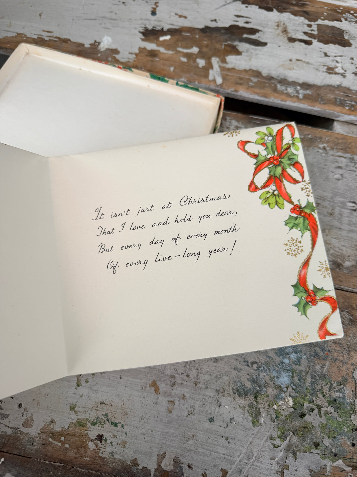 Vintage Christmas Card in box - choose your design