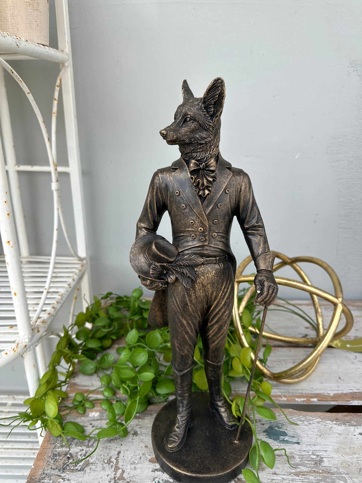 Gentleman Fox with cane and hat