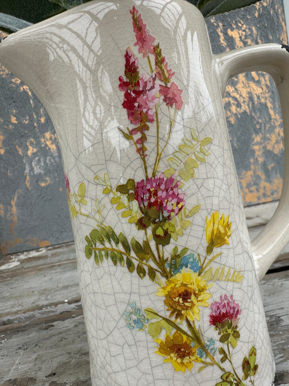 Norwood Jug Cream small w Bright Floral