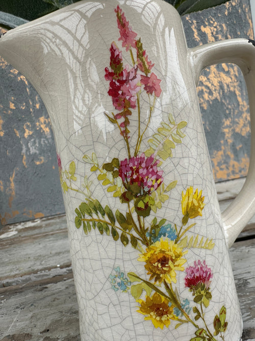 Norwood Jug Cream small w Bright Floral