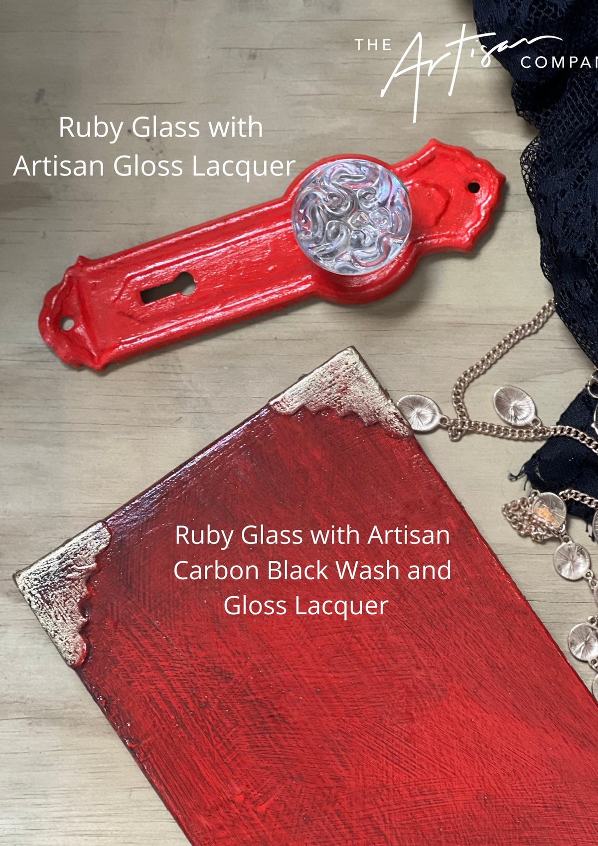 Ruby Glass Premium Chalk Paint and gloss lacquer