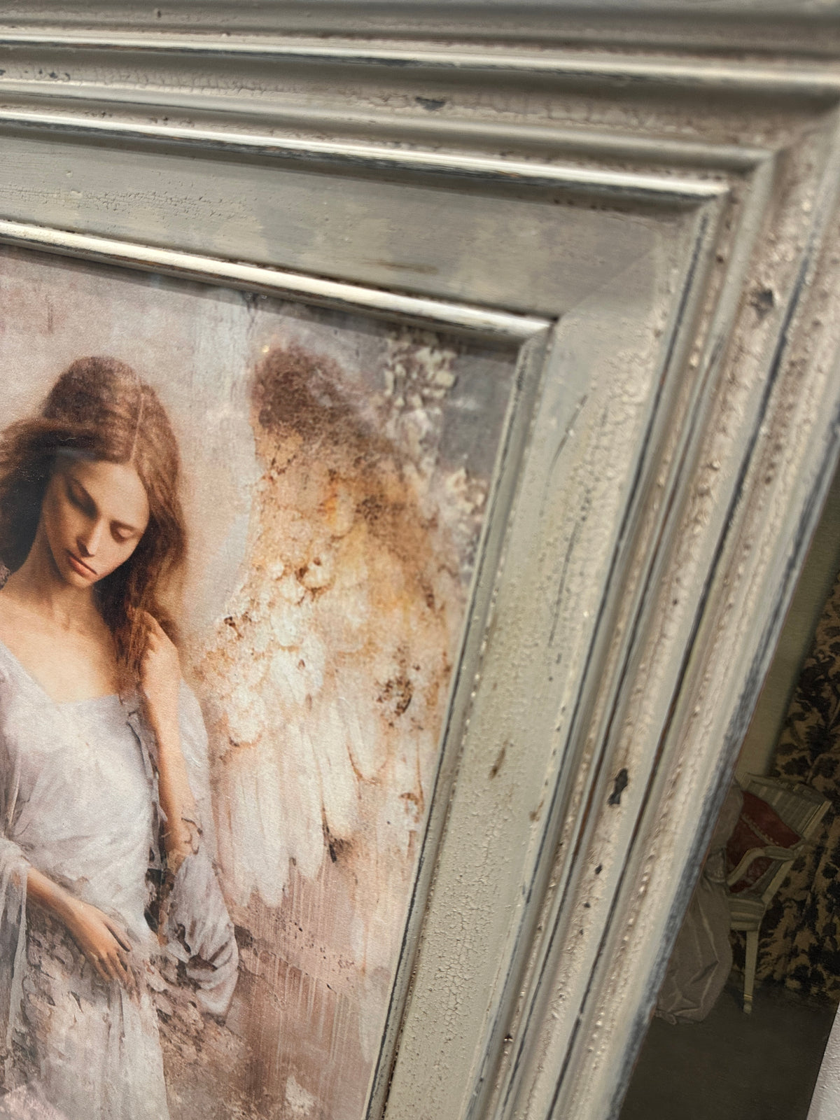 Peaceful Angel Artwork with glass framed COLLECT ONLY