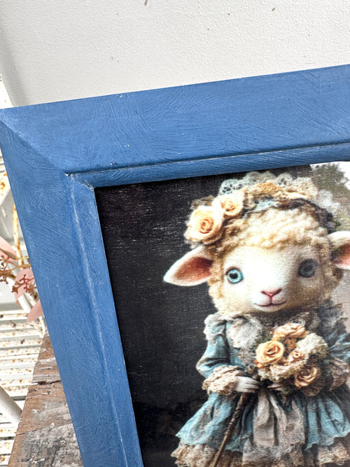 Miss Sheep blue frame