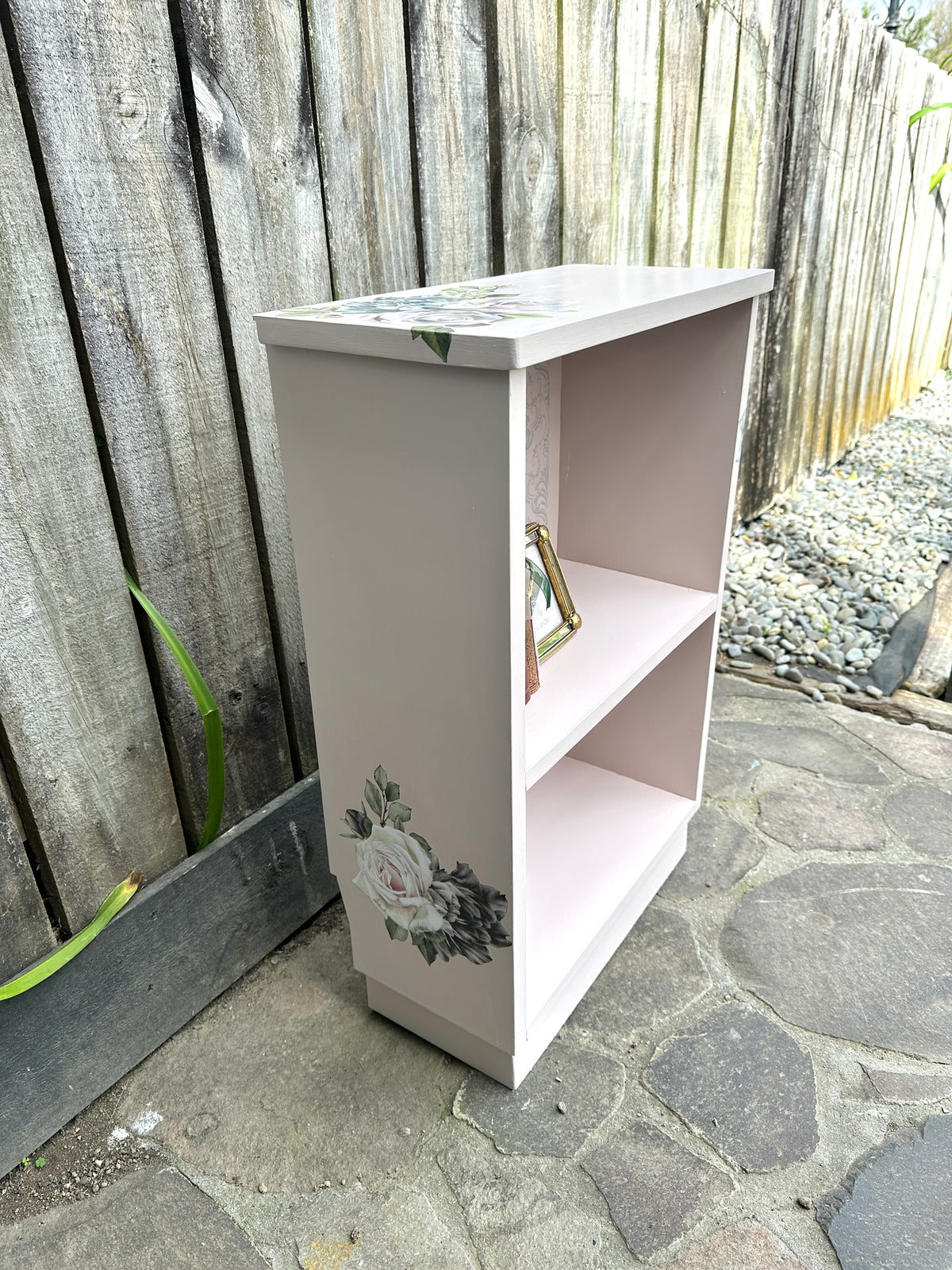 Small Bookcase Shelf unit in Grassmere & Florals