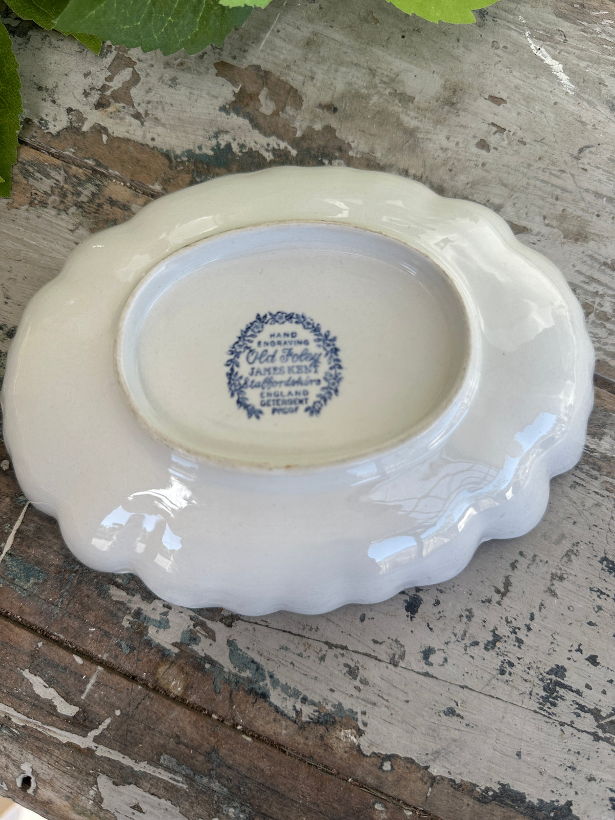 Old Foley Made in England scalloped edge dish