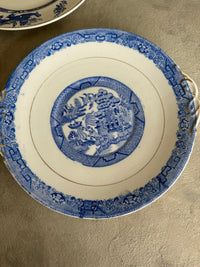 Blue & White plate with side details