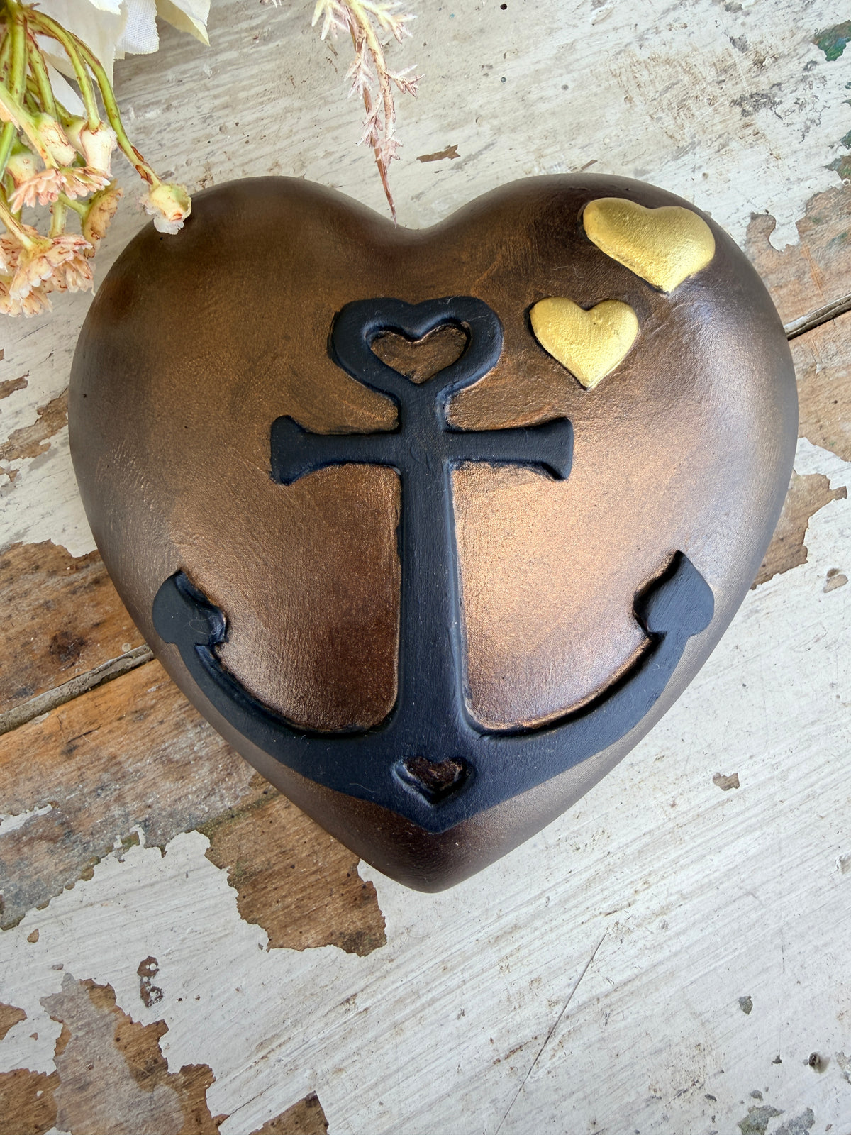 Wall heart Bronzed Anchor
