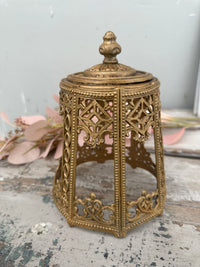 Metal open filigree Cloche