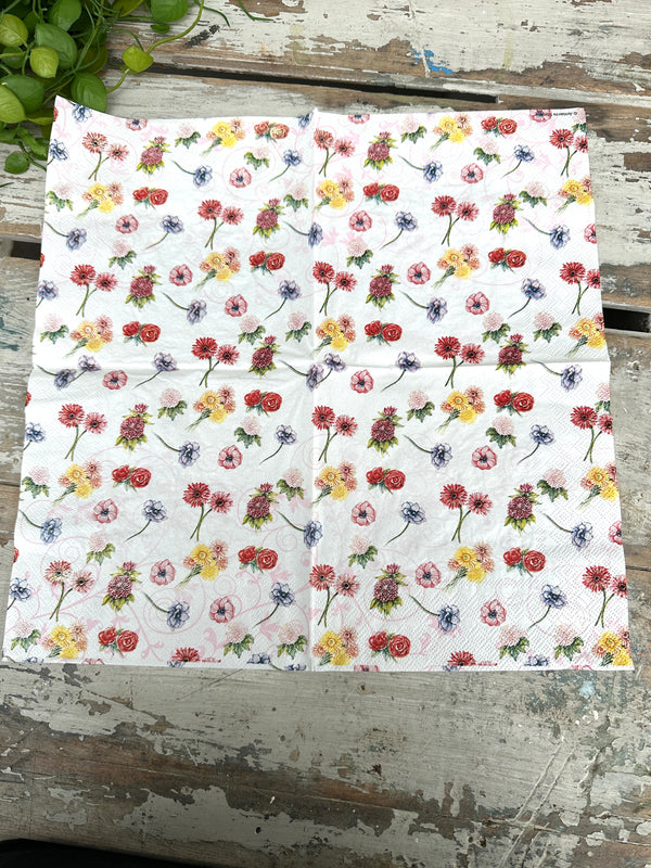 Flower Festival Napkin for Decoupage
