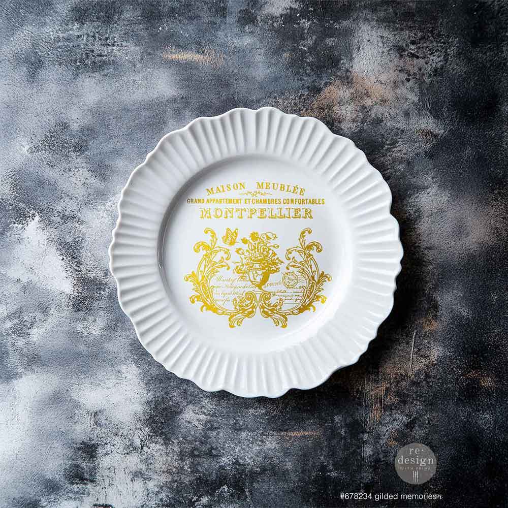H2O transfer Gilded Memories 2 sheets Redesign with Prima