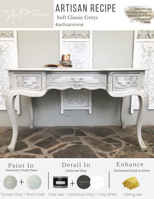 Parisian Grey and rivers peak Premium Chalk Paint