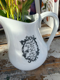 Black Label White China Jug large