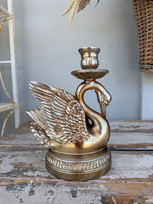 Swan Standing candlestick