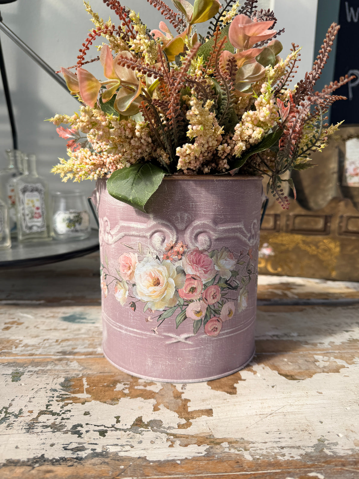 Lilac Metal Bucket