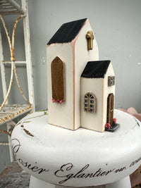 Handmade Houses Church series w Cross & windows