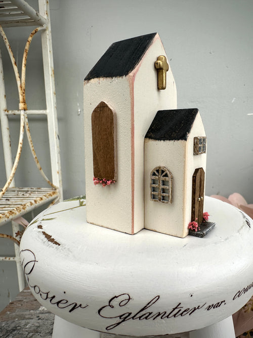 Handmade Houses Church series w Cross & windows