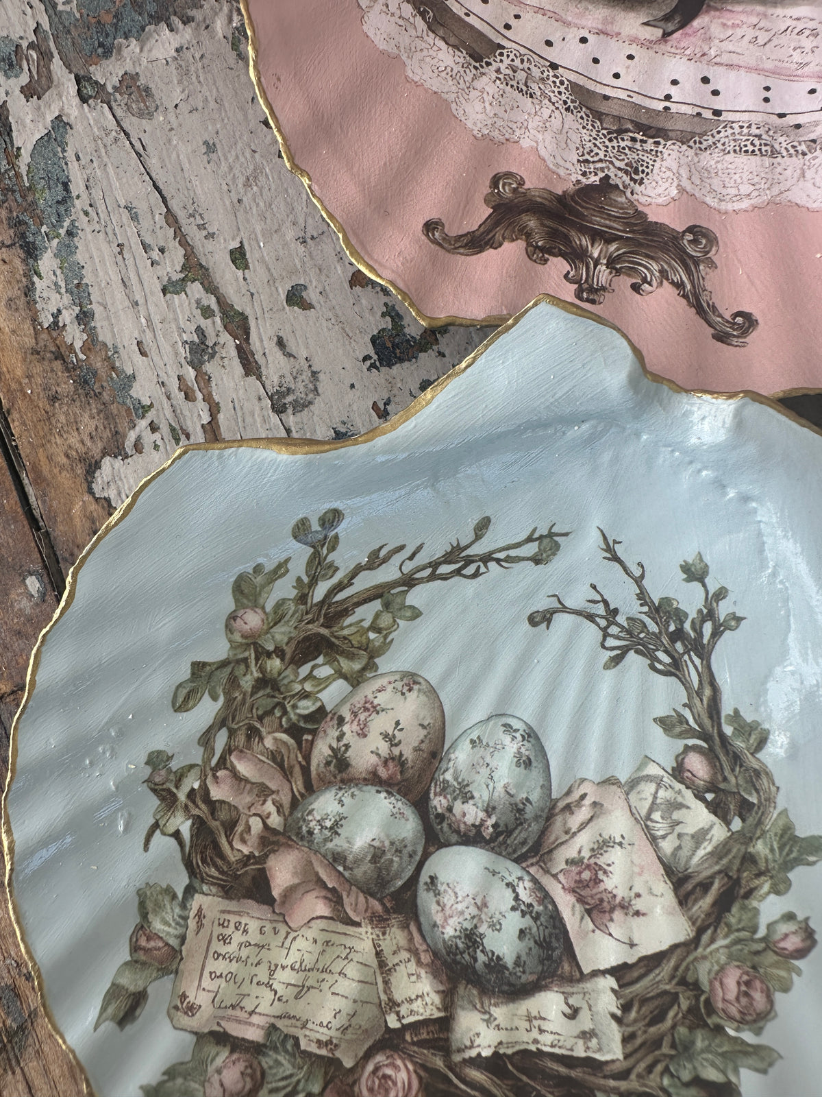 Easter shell trinket dish